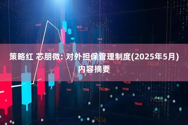 策略红 芯朋微: 对外担保管理制度(2025年5月)内容摘要